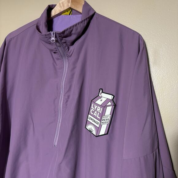 Lyrical Lemonade Purple Windbreaker Jacket Half Zip Pullover Size XXL Streetwear - Picture 2 of 15
